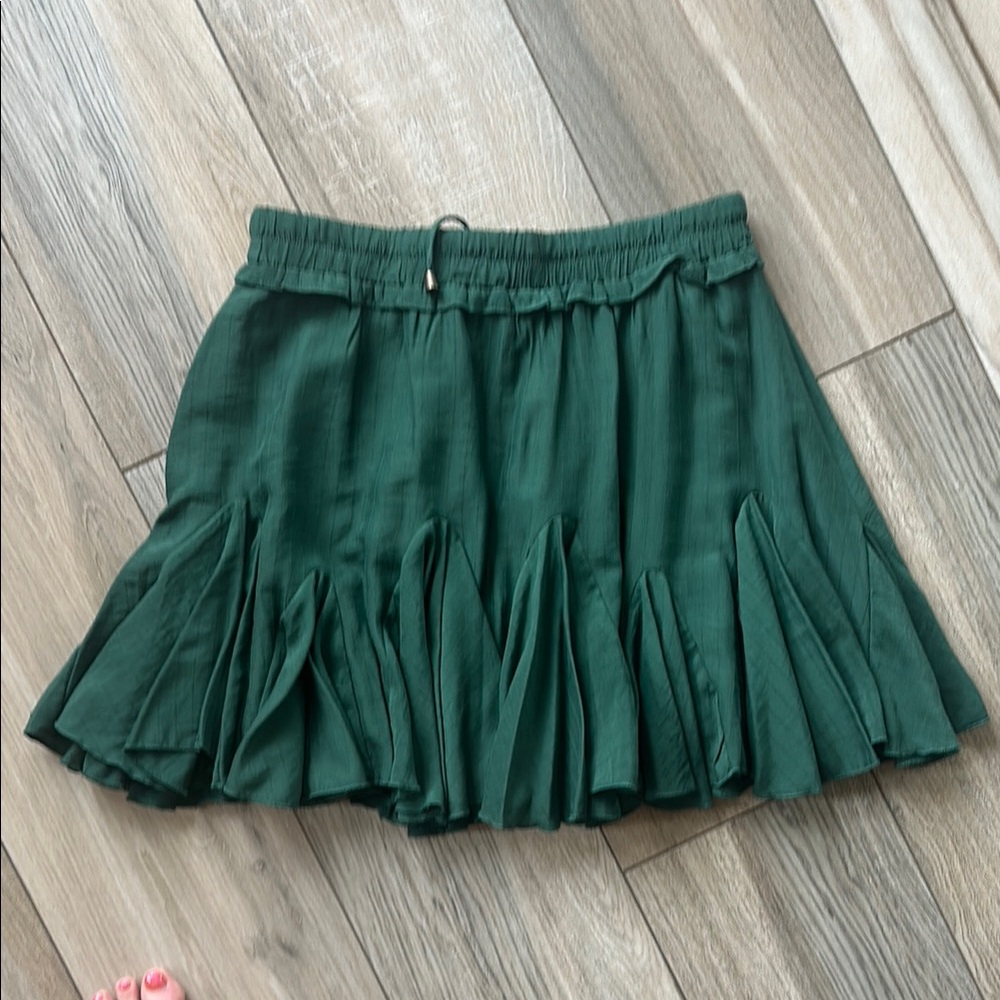 The Impeccable Pig Green Skater Mini Skirt - Picture 4 of 4